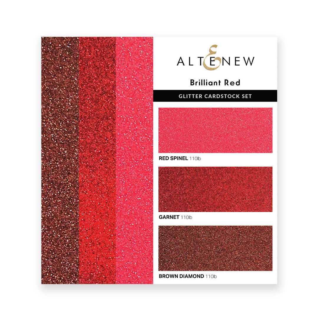 Cardstock Glitter Gradient Cardstock Set - Brilliant Red