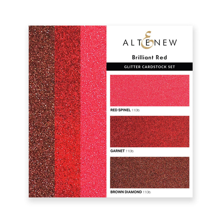 Cardstock Glitter Gradient Cardstock Set - Brilliant Red