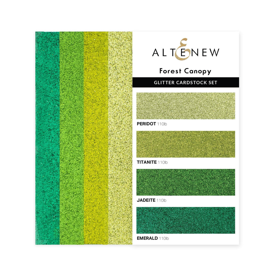 Cardstock Glitter Gradient Cardstock Set - Forest Canopy