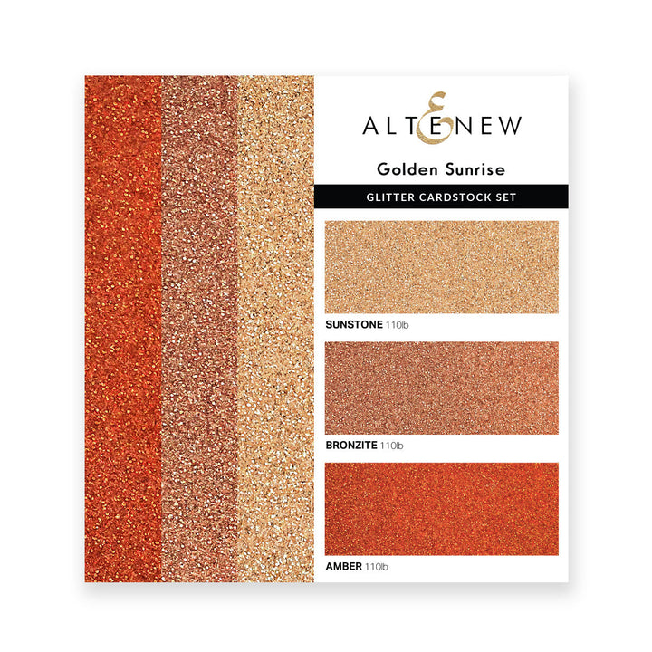 Cardstock Glitter Gradient Cardstock Set - Golden Sunrise
