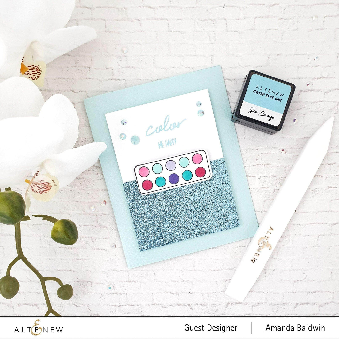 Cardstock Glitter Gradient Cardstock Set - Ocean Reflection