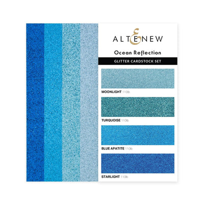 Cardstock Glitter Gradient Cardstock Set - Ocean Reflection