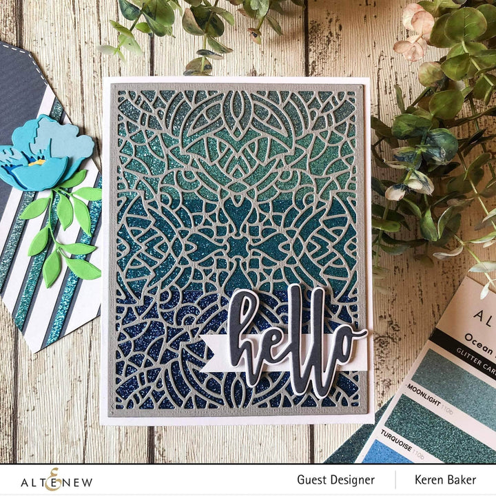 Cardstock Glitter Gradient Cardstock Set - Ocean Reflection