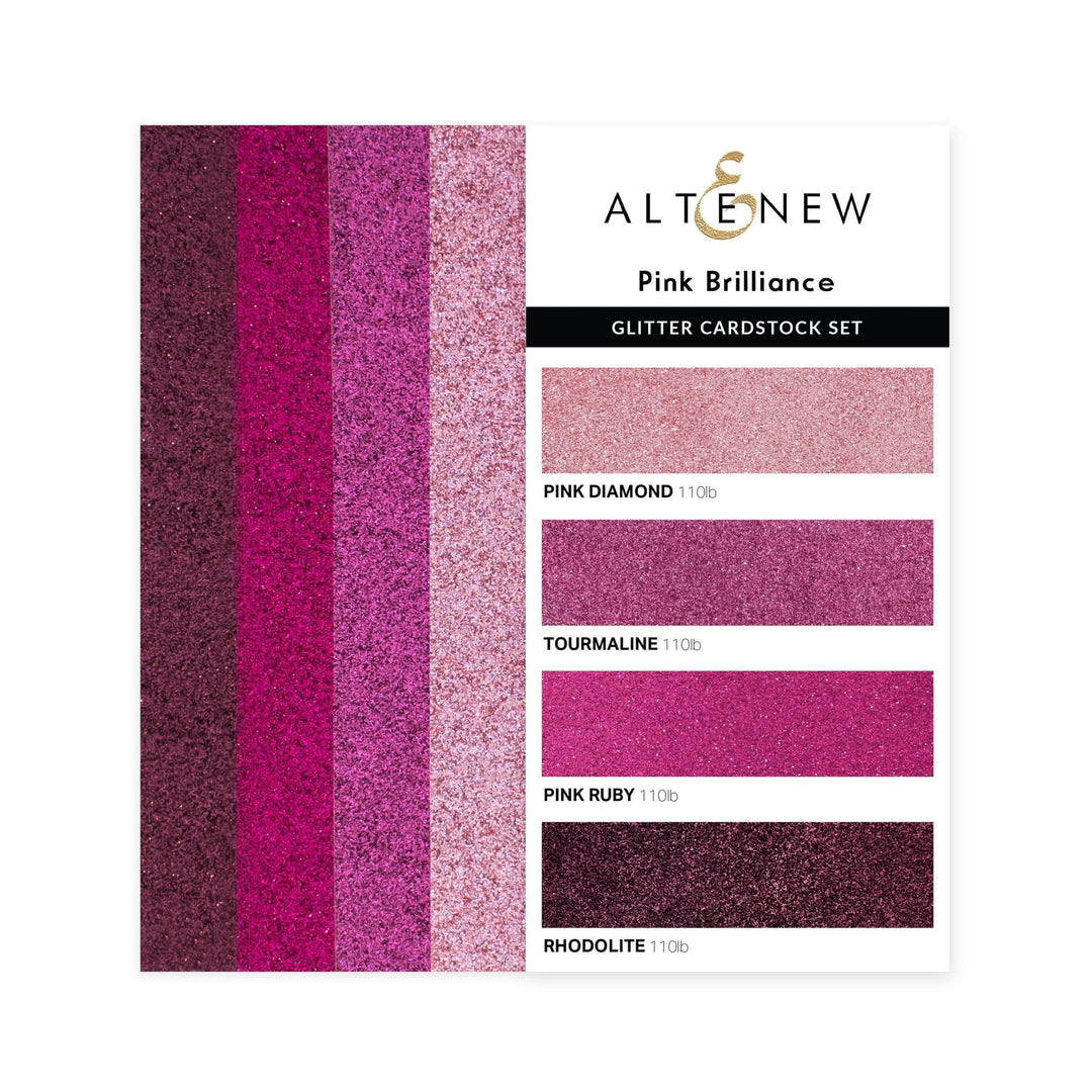 Cardstock Glitter Gradient Cardstock Set - Pink Brilliance