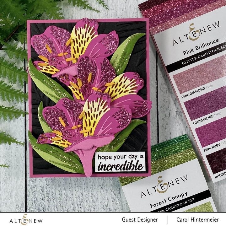 Cardstock Glitter Gradient Cardstock Set - Pink Brilliance