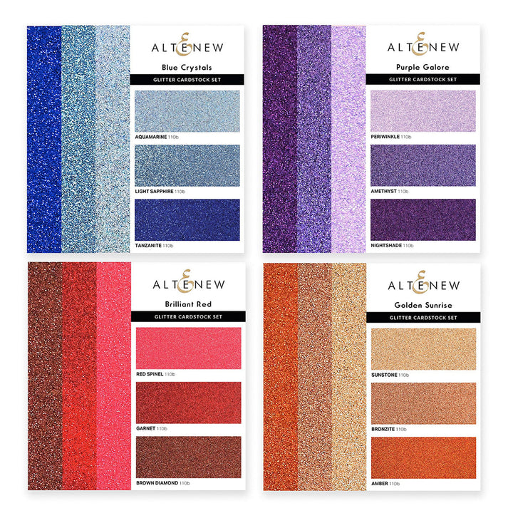 Cardstock Sparkling Twilight Glitter Gradient Cardstock Bundle