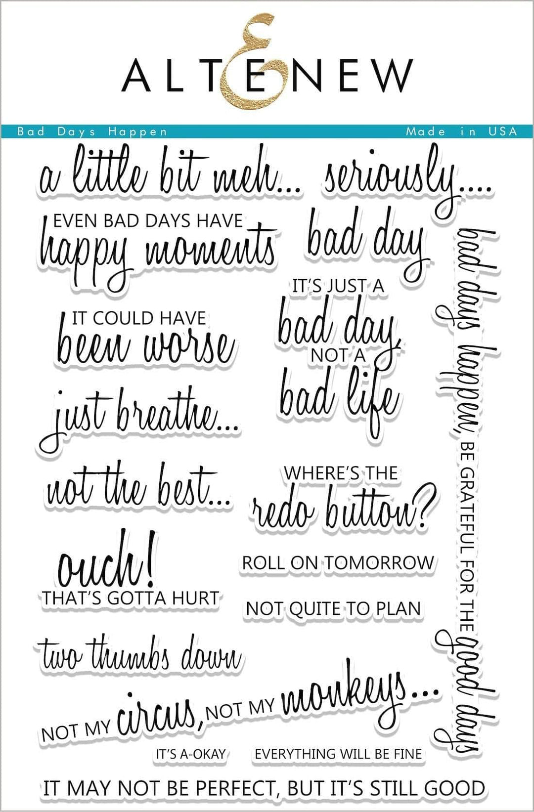 Clear Stamps Bad Days Happen Stamp Set