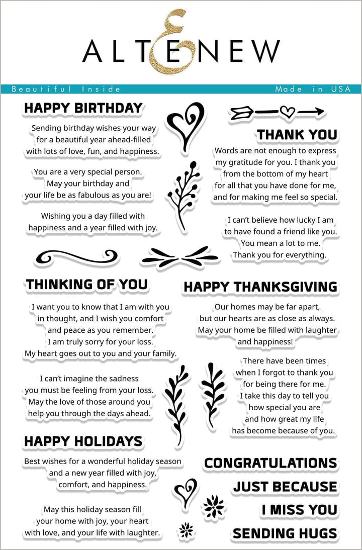 Clear Stamps Beautiful Inside Stamp Set