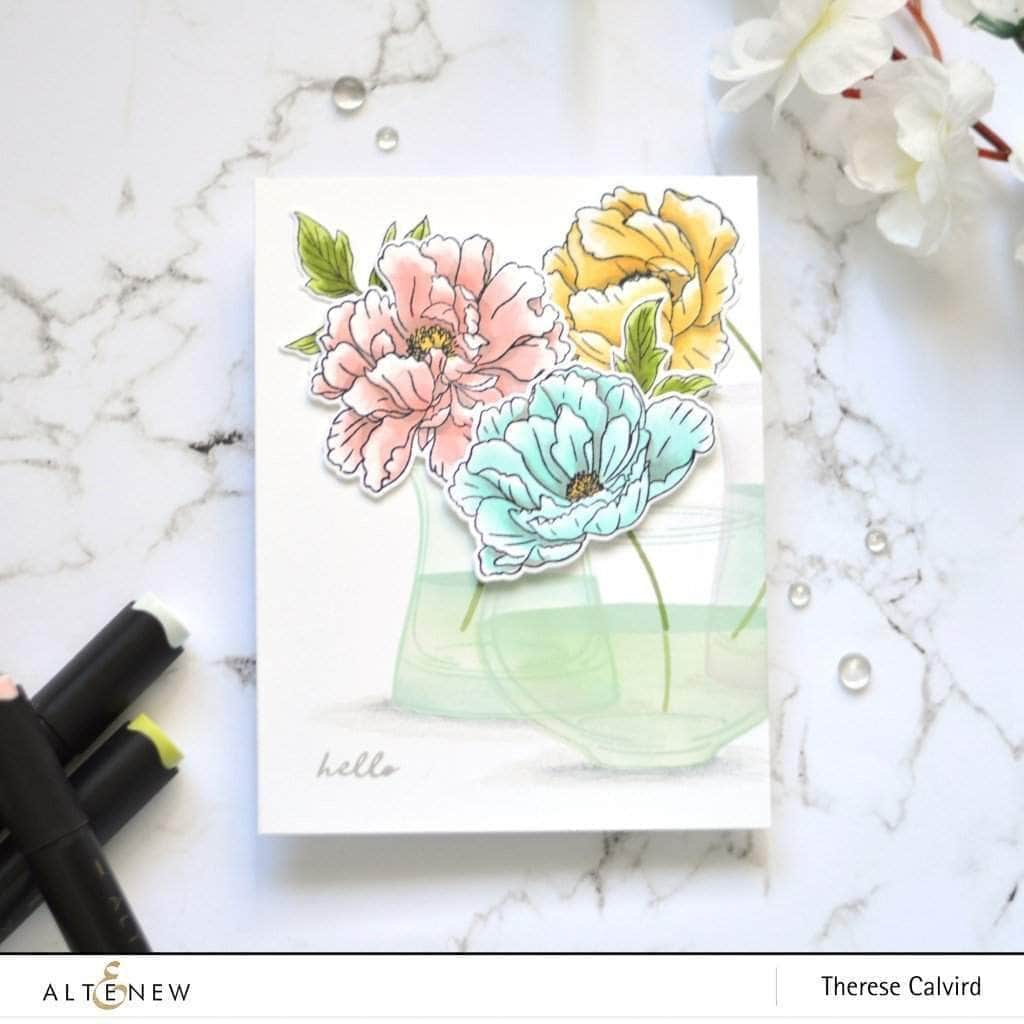 Clear Stamps Beautiful Peony Stamp Set