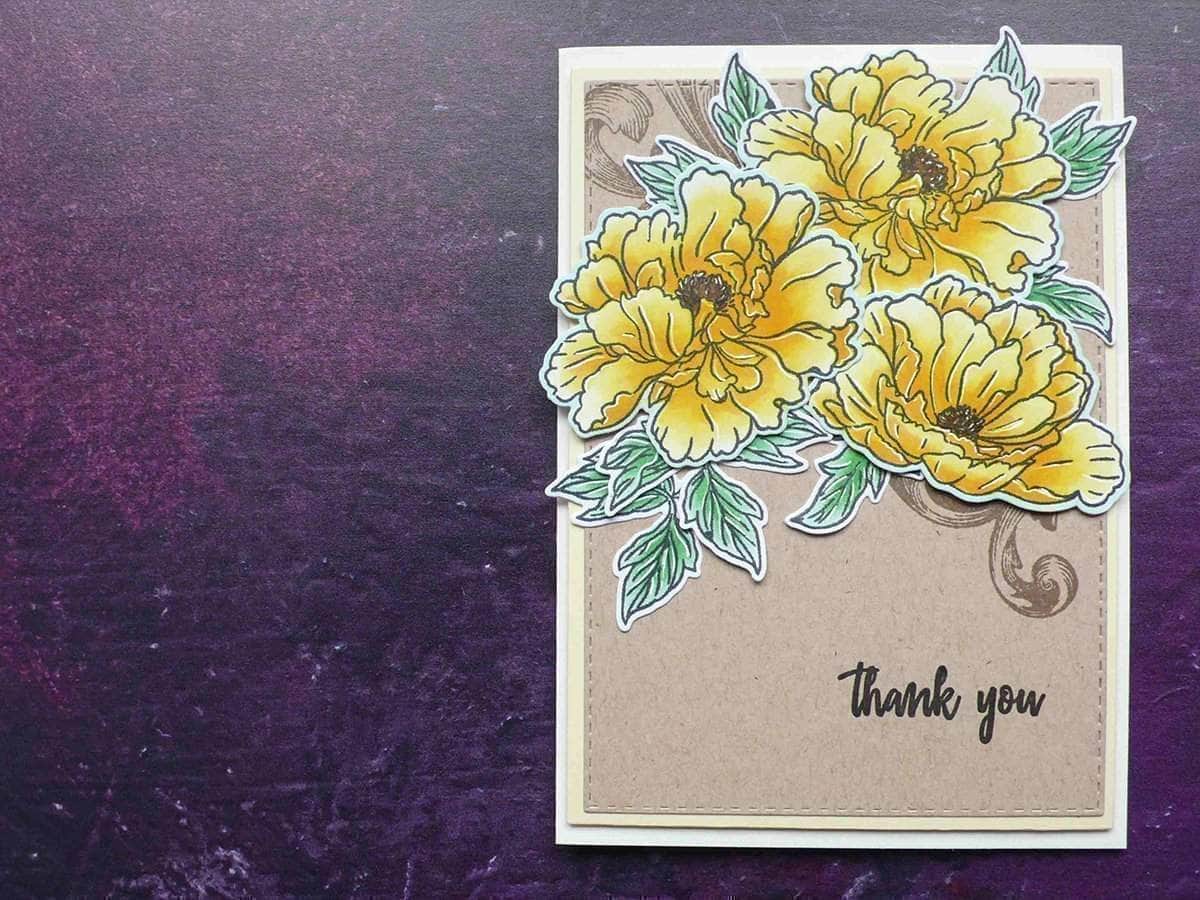 Clear Stamps Beautiful Peony Stamp Set