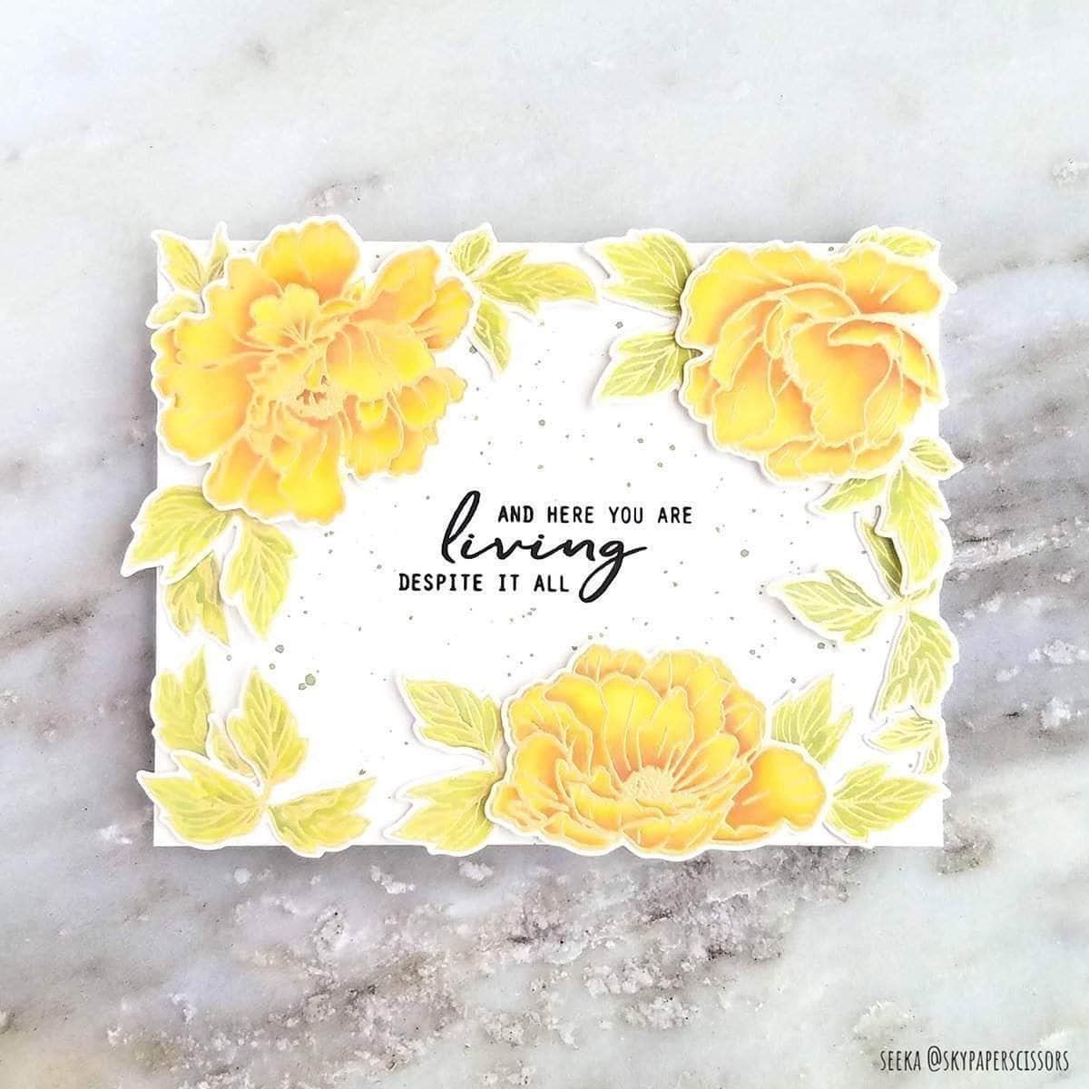 Clear Stamps Beautiful Peony Stamp Set