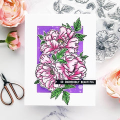 Clear Stamps Beautiful Peony Stamp Set