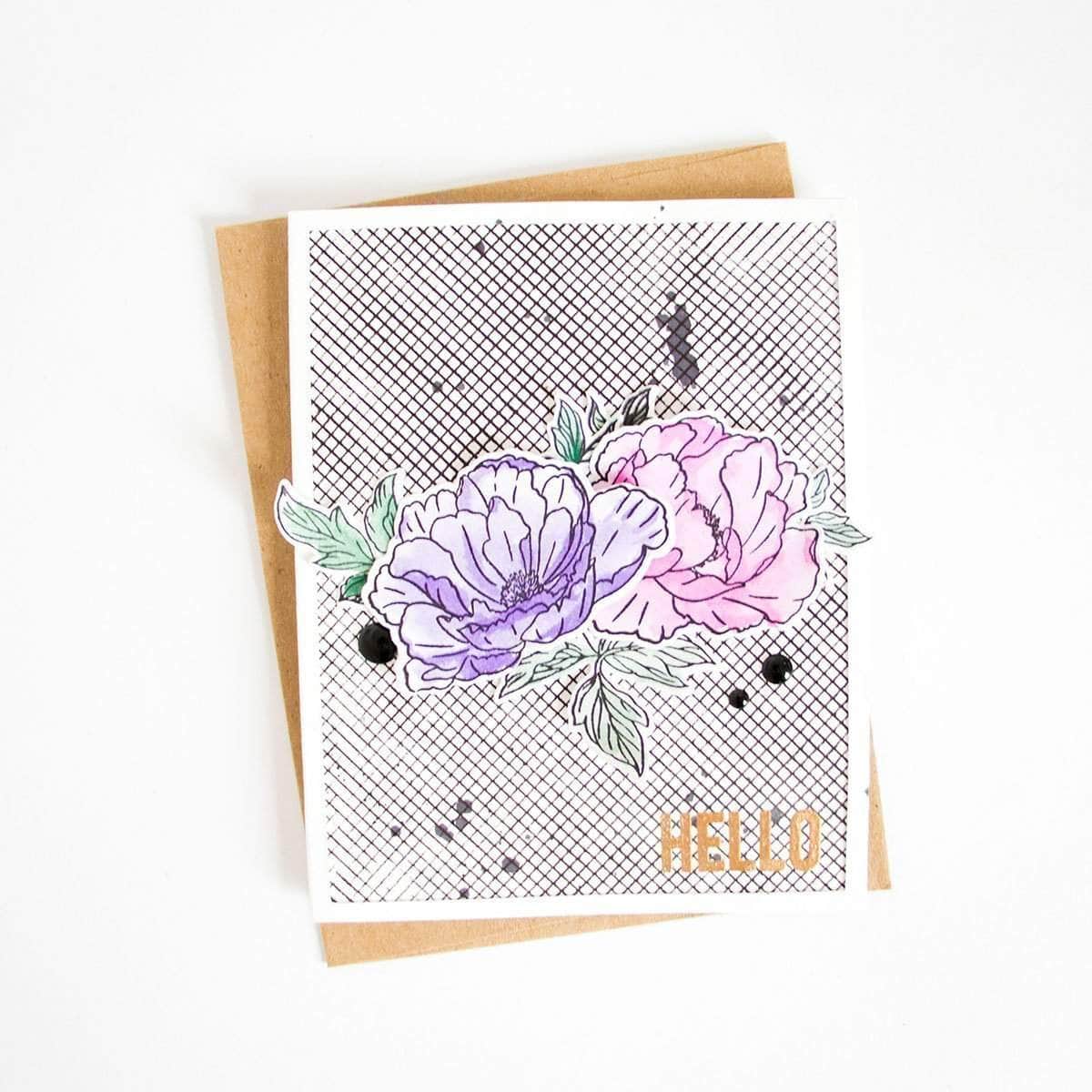 Clear Stamps Beautiful Peony Stamp Set