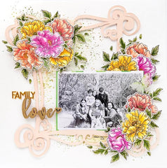 Clear Stamps Beautiful Peony Stamp Set