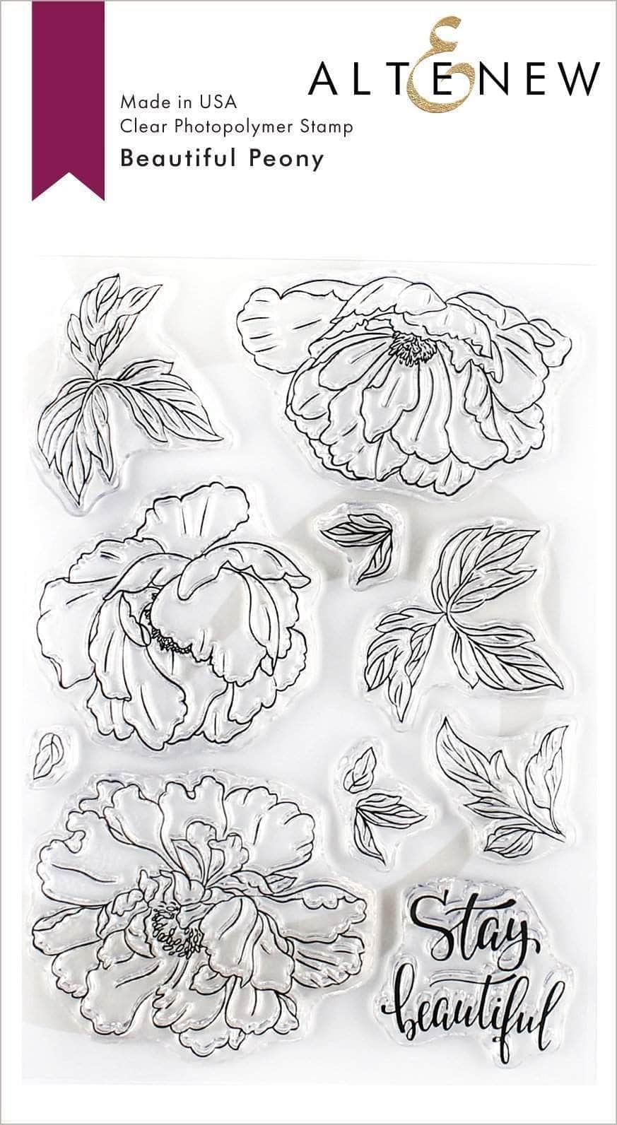 Clear Stamps Beautiful Peony Stamp Set