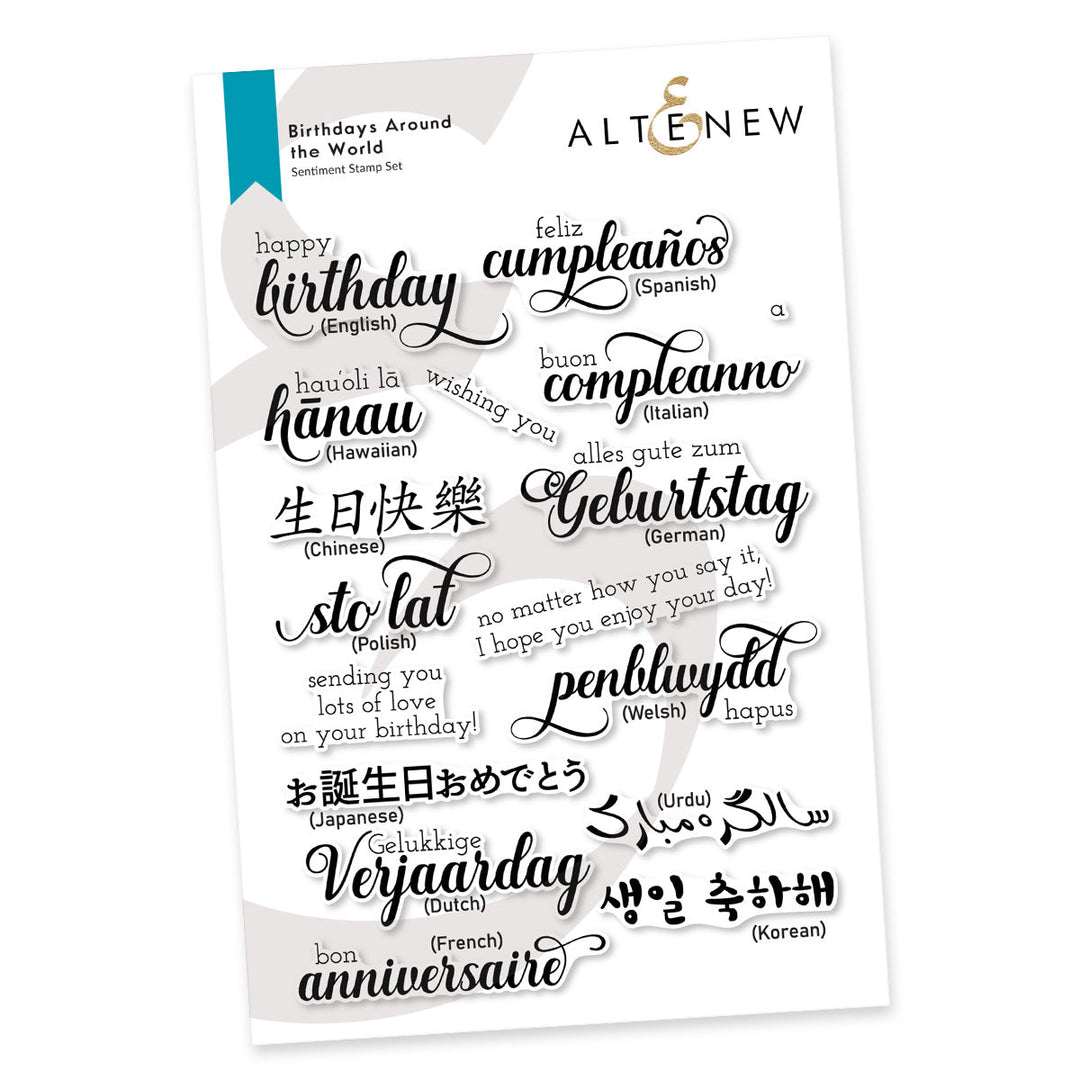 Clear Stamps Birthdays Around the World Stamp Set