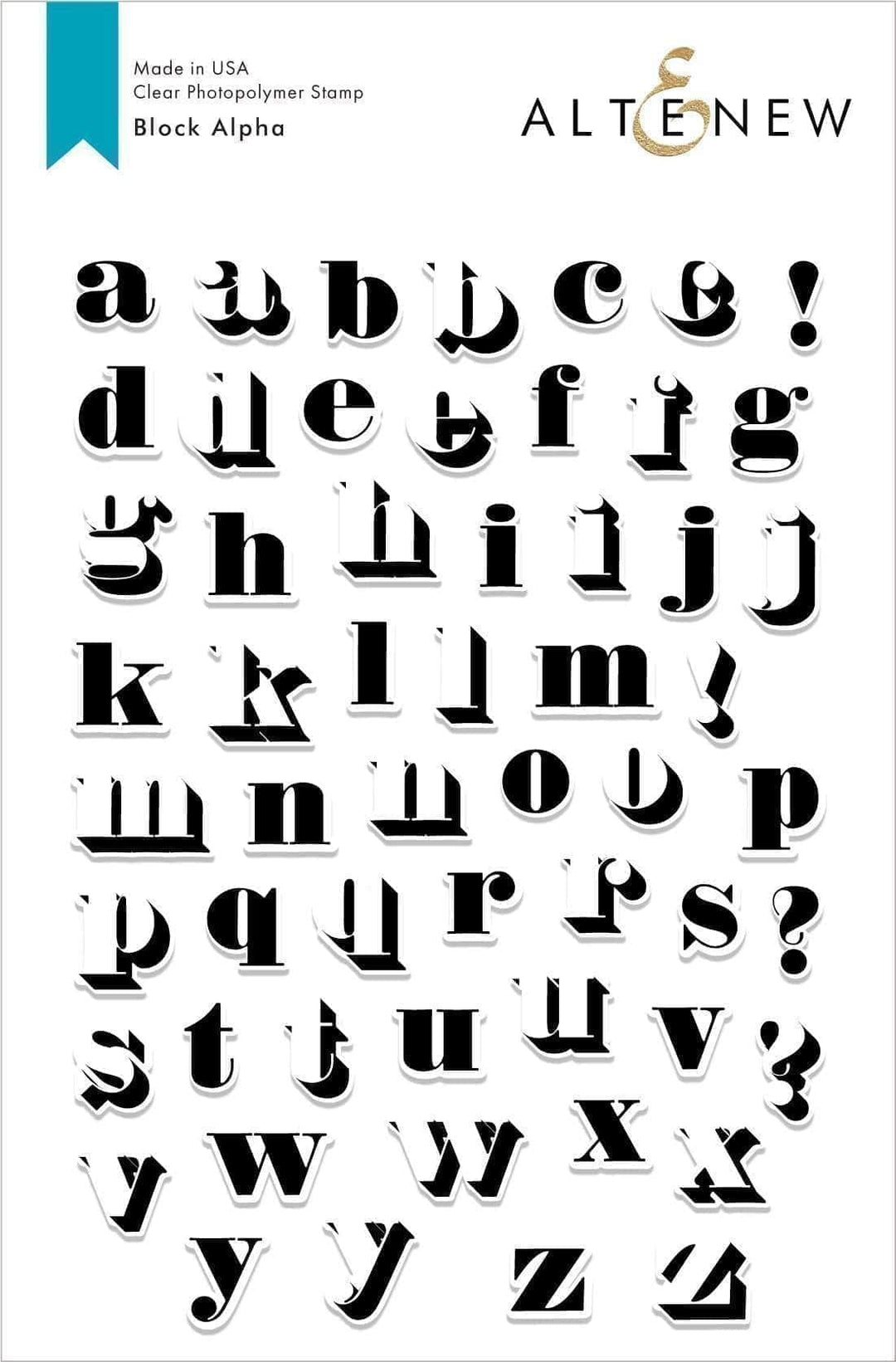 Clear Stamps Block Alpha Stamp Set