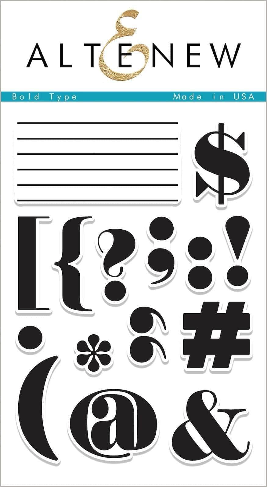 Clear Stamps Bold Type Stamp Set