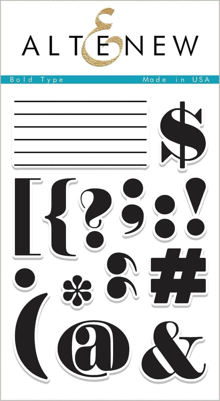 Clear Stamps Bold Type Stamp Set