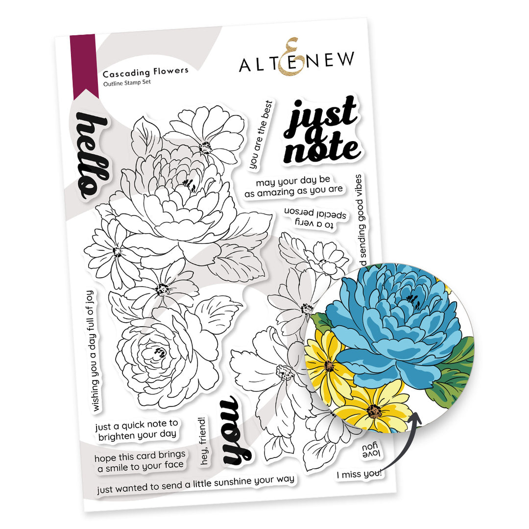 Clear Stamps Cascading Flowers Stamp Set