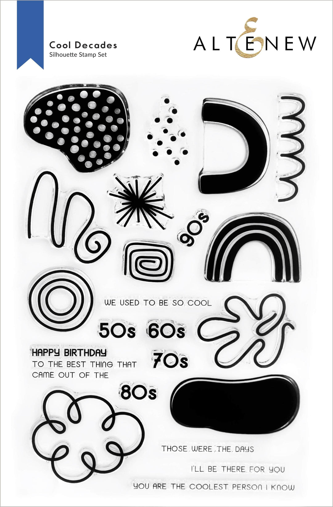 Clear Stamps Cool Decades Stamp Set