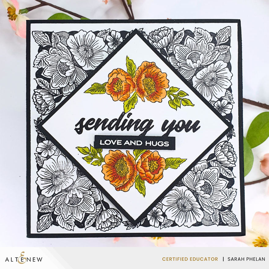 Clear Stamps Cornered Blooms Stamp Set