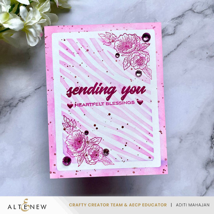 Clear Stamps Cornered Blooms Stamp Set