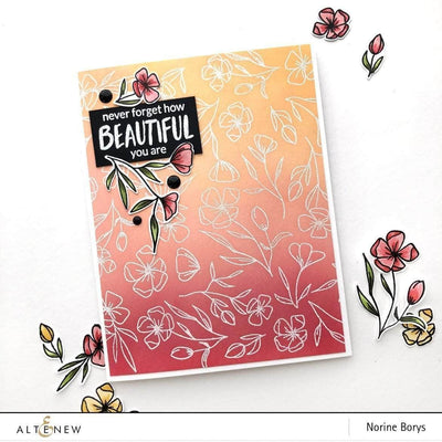 Clear Stamps Delicate Flower Bed Stamp Set