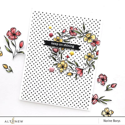 Clear Stamps Delicate Flower Bed Stamp Set