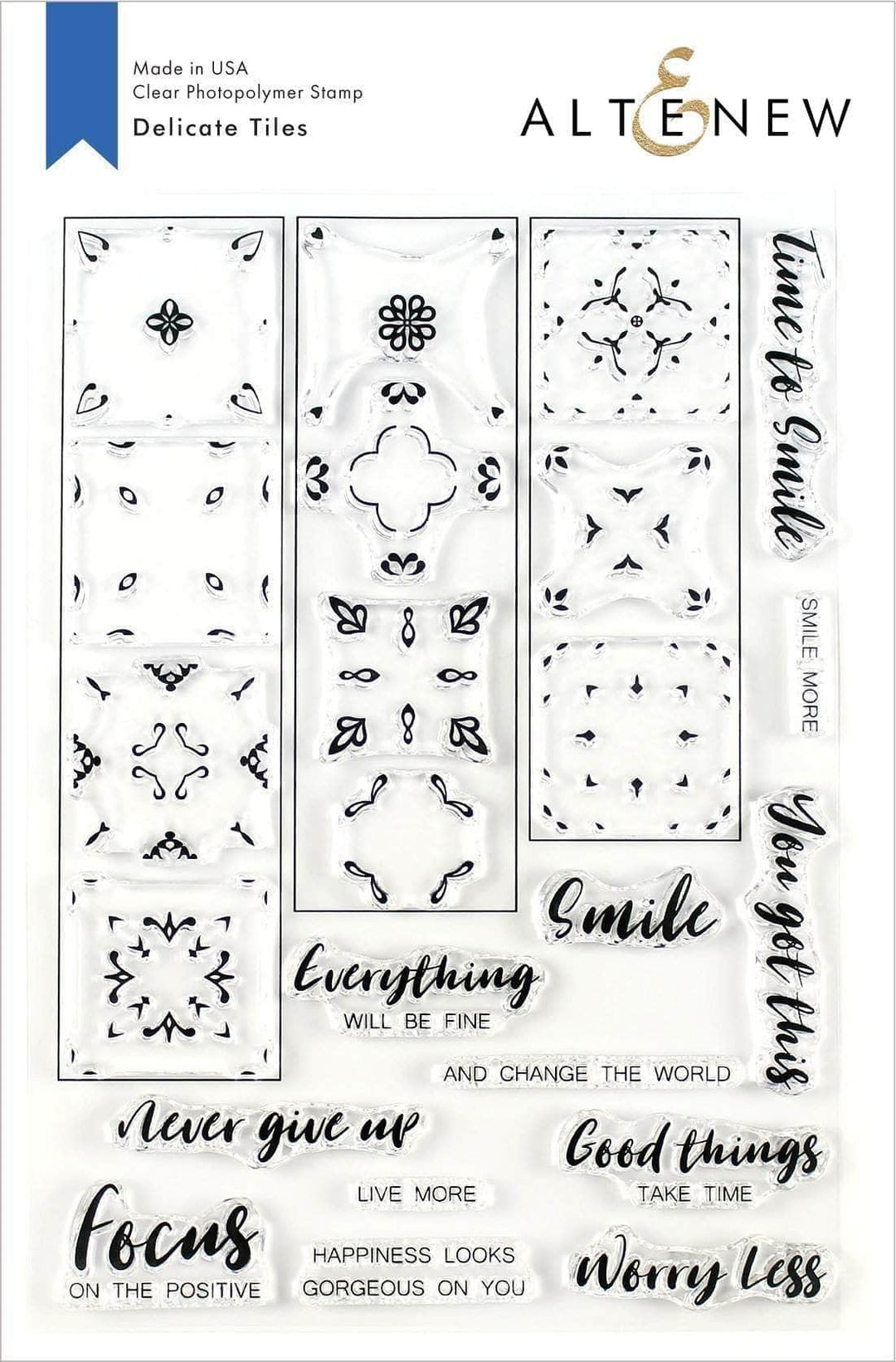 Clear Stamps Delicate Tiles Stamp Set