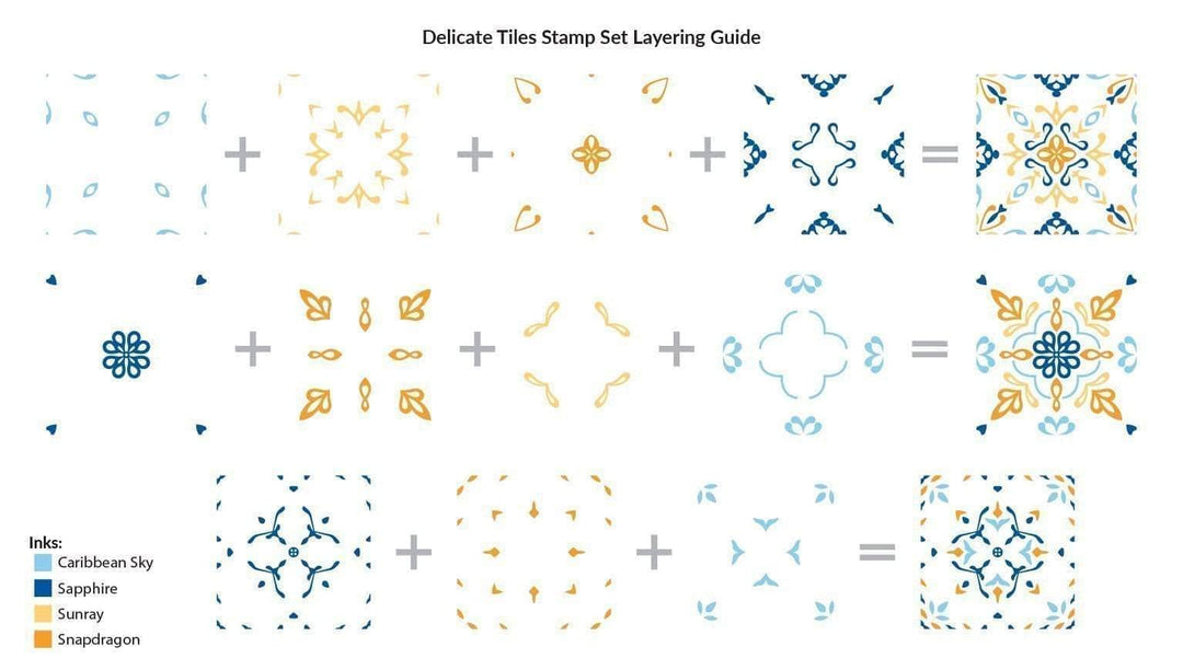 Clear Stamps Delicate Tiles Stamp Set
