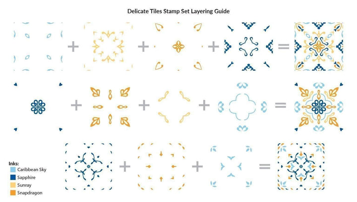 Clear Stamps Delicate Tiles Stamp Set