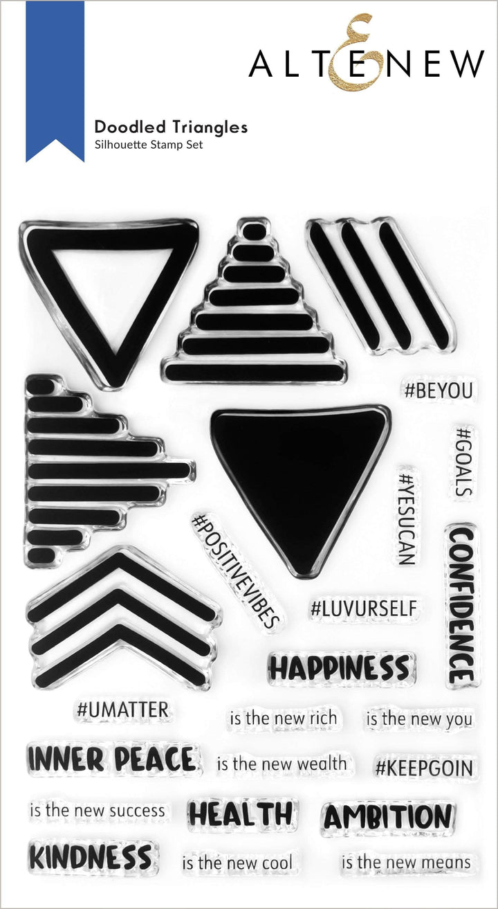 Clear Stamps Doodled Triangles Stamp Set