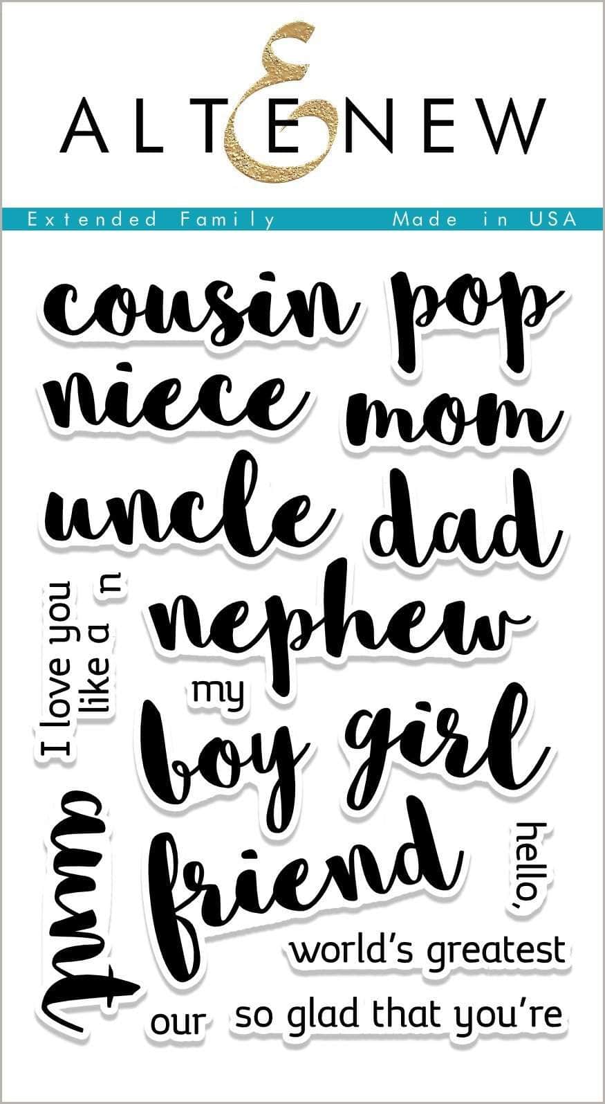 Clear Stamps Extended Family Stamp Set