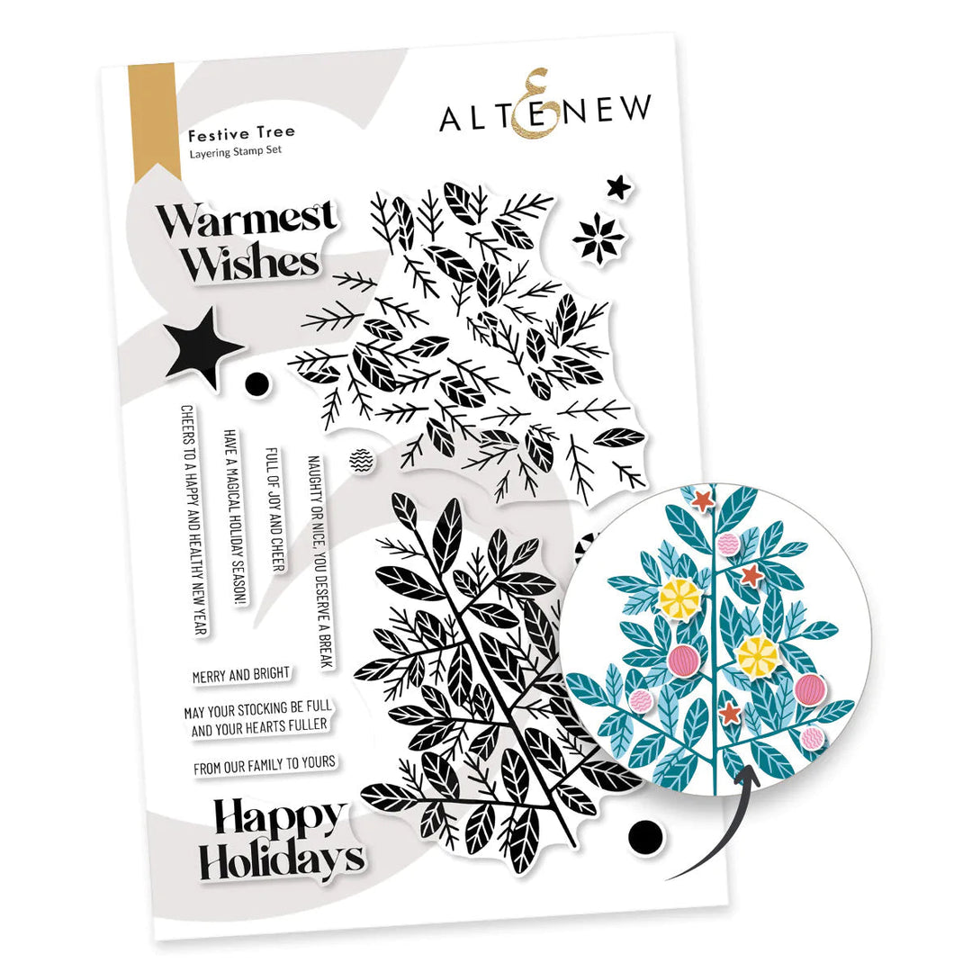 Clear Stamps Festive Tree Stamp Set