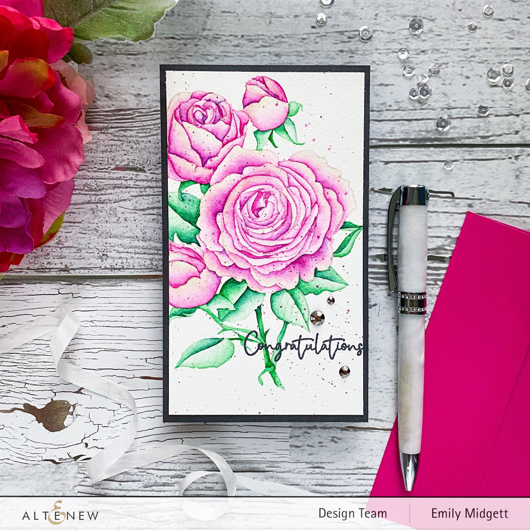 Clear Stamps Fresh Cut Roses Stamp Set