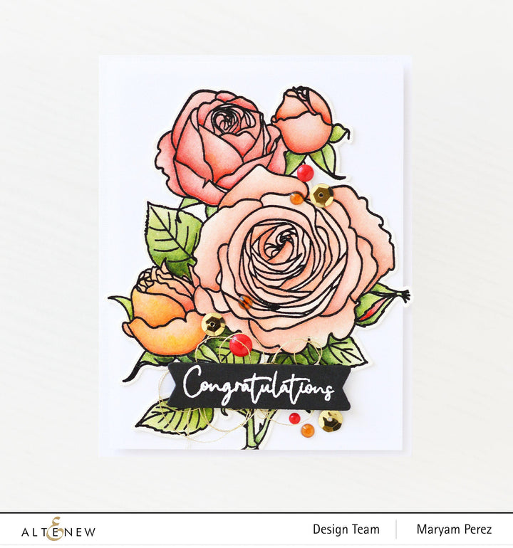 Clear Stamps Fresh Cut Roses Stamp Set