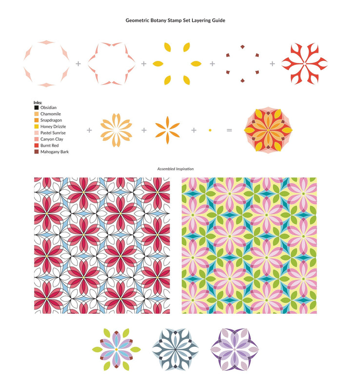 Clear Stamps Geometric Botany Stamp Set