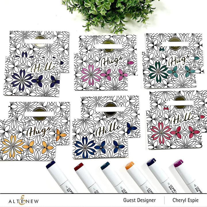 Clear Stamps Geometric Botany Stamp Set