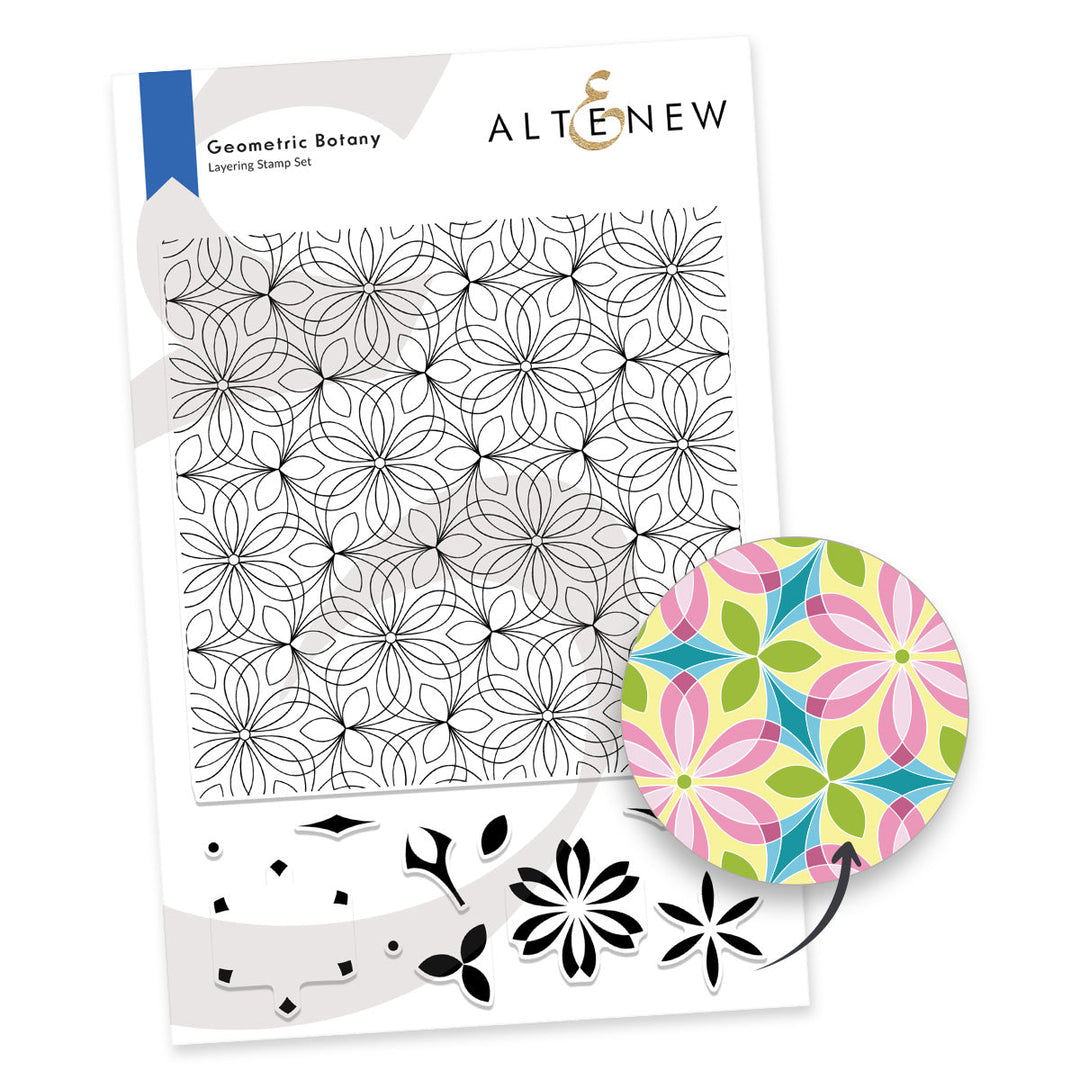 Clear Stamps Geometric Botany Stamp Set