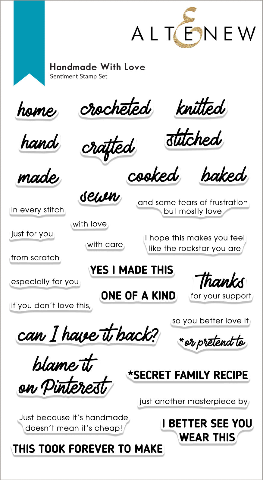 Clear Stamps Handmade With Love Stamp Set