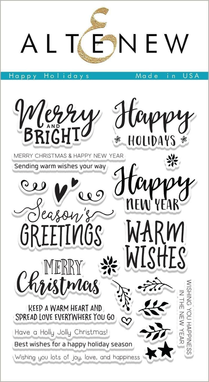 Clear Stamps Happy Holidays Stamp Set