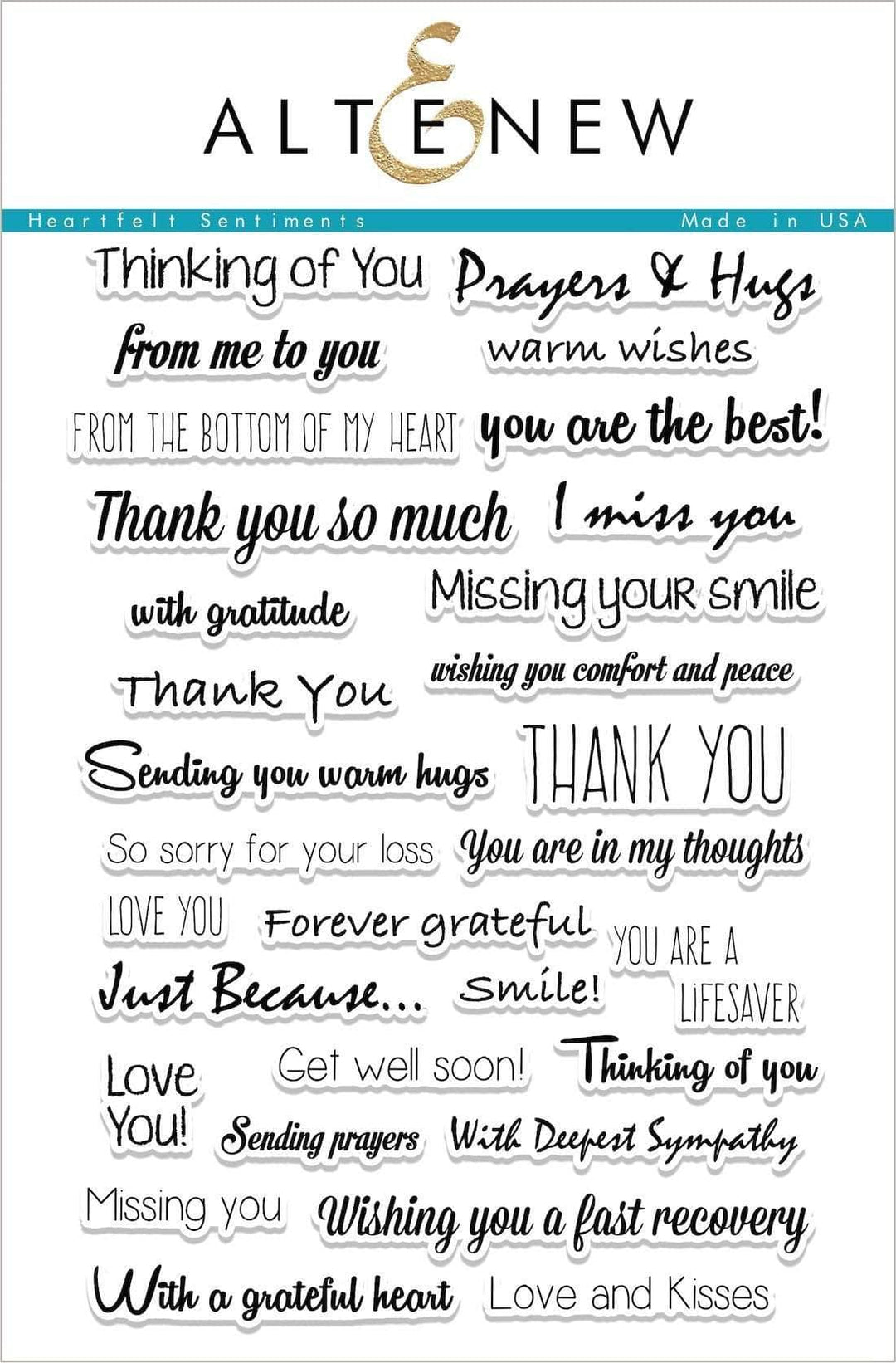 Clear Stamps Heartfelt Sentiments Stamp Set