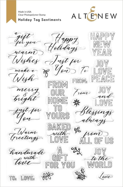 Clear Stamps Holiday Tag Sentiments Stamp Set