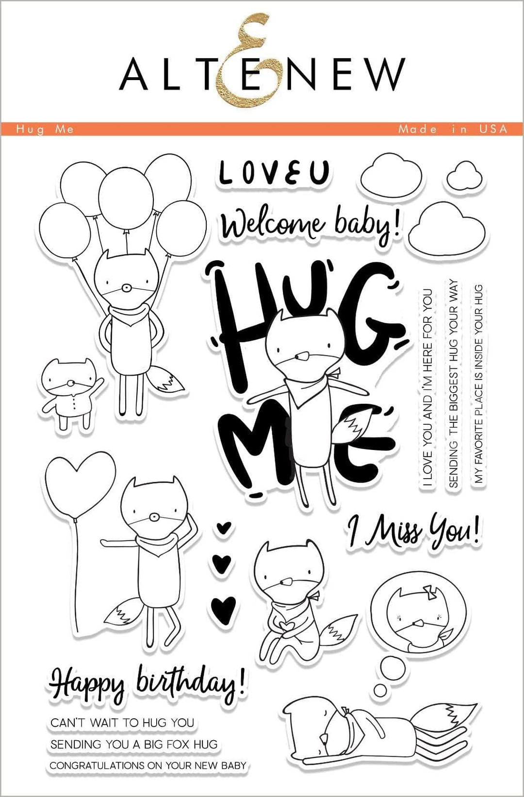 Clear Stamps Hug Me Stamp Set