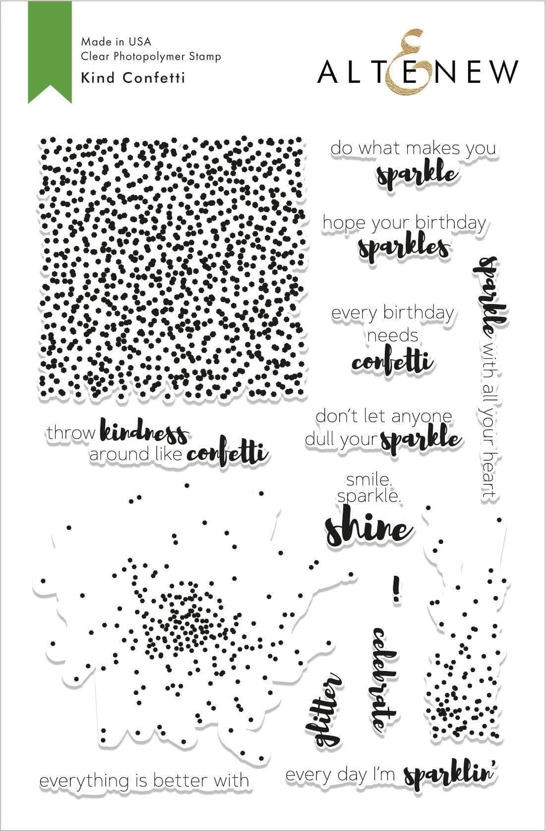 Clear Stamps Kind Confetti Stamp Set