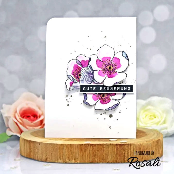 Clear Stamps Label Love German Stamp Set