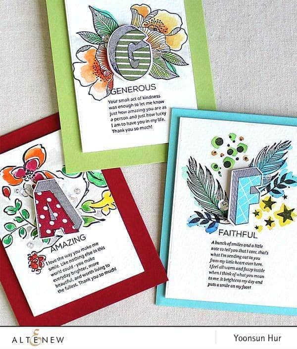 Clear Stamps Layered Letters AFG Stamp Set