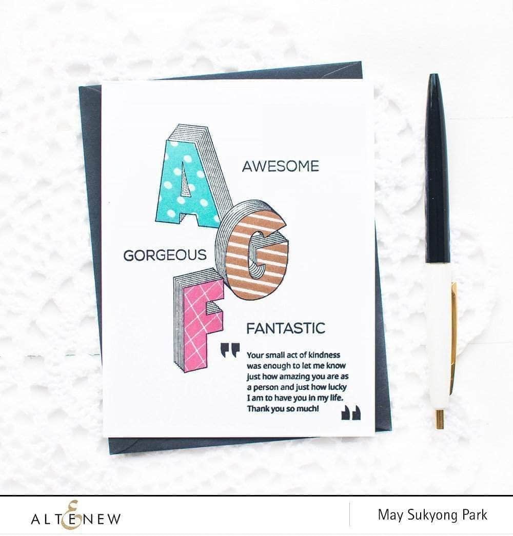 Clear Stamps Layered Letters AFG Stamp Set