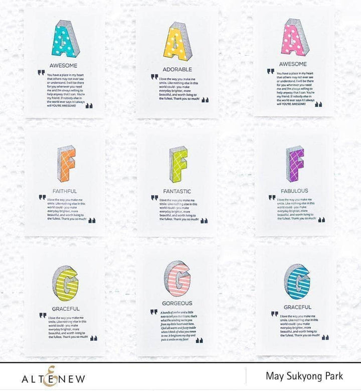 Clear Stamps Layered Letters AFG Stamp Set